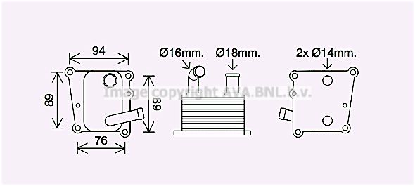 AVA QUALITY COOLING Moottoriöljyn jäähdytin FD3598